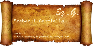 Szebenyi Gabriella névjegykártya