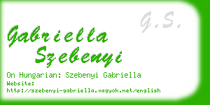 gabriella szebenyi business card